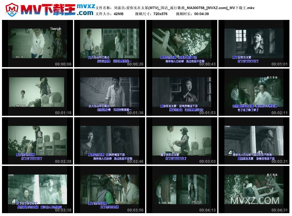 刘嘉亮-爱你实在太累(MTV)_国语_流行歌曲_MA300758